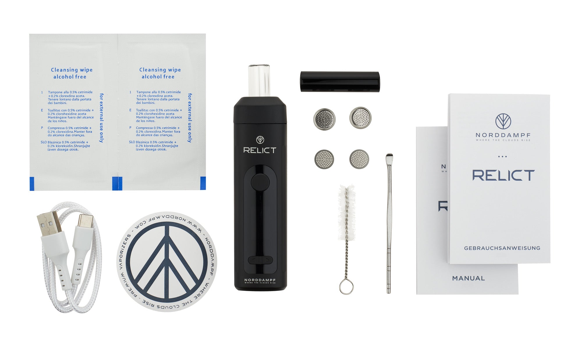 Norddampf Relict Kräuter Vaporizer Nordic Blue +Gratis BUBBLER